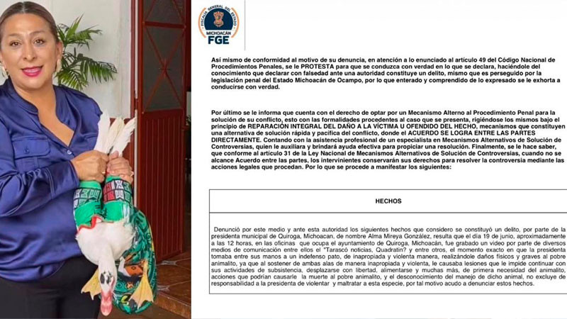 Denuncian penalmente a Alma Mireya por presunto maltrato animal 
