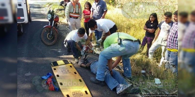Accidente de moto en Los Reyes, deja un herido grave y dos menores lesionados - Foto 0 