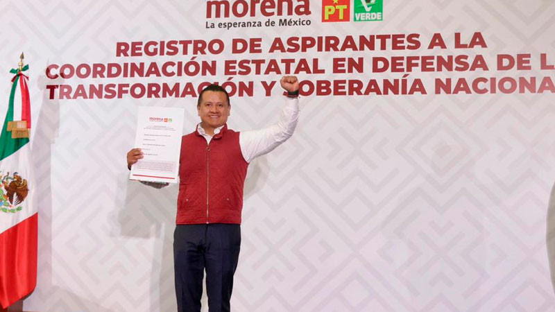 Es Torres Piña, formaliza su registro como aspirante a Coordinador Estatal en Defensa de la Transformación y la Soberanía Nacional en Michoacán 