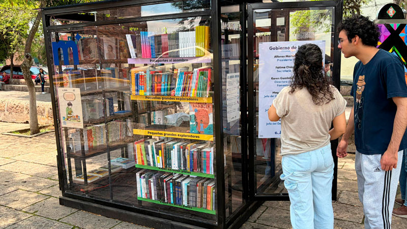 SeCultura Morelia detalla dinámica de préstamo de libros en cabinas de lectura  