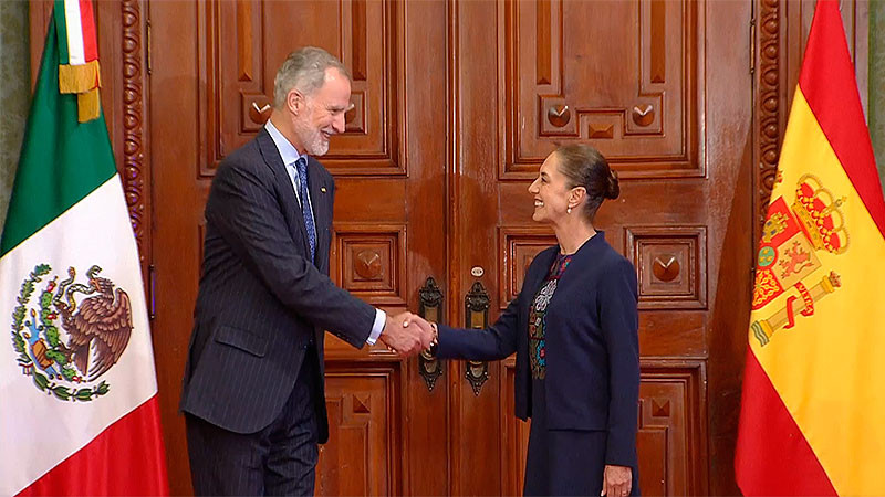 Recibe Claudia Sheinbaum al Rey Felipe VI de España en Palacio Nacional  