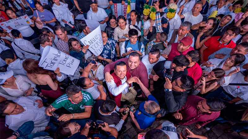 Más de 12 mil michoacanos respaldan llamado de Carlos Torres Piña a defender la soberanía nacional 