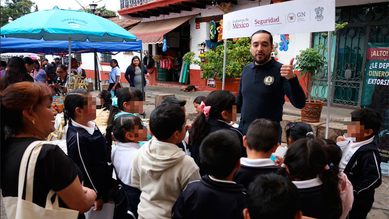 Promueve la FGE de Michoacán la cultura de la prevención con Jornada de Seguridad y Justicia en Tzintzuntzan  