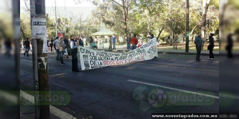 De nueva cuenta profesores de la CNTE protestan en Morelia 