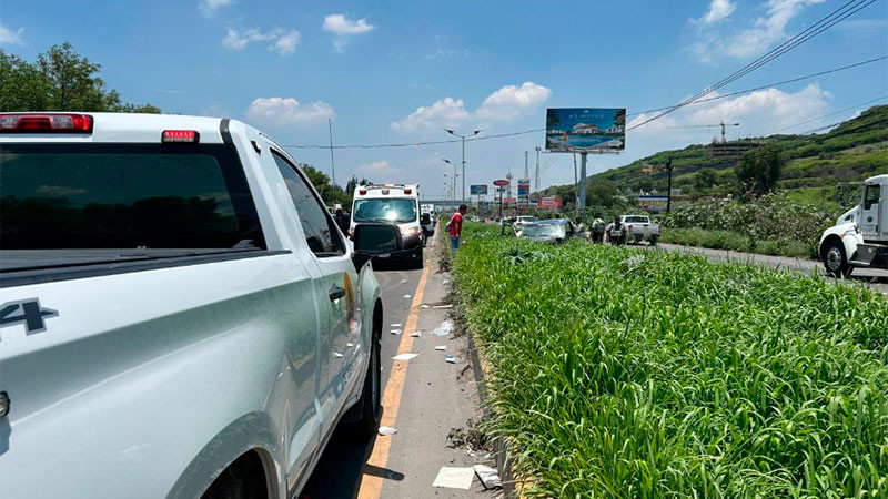 Accidente en el libramiento Norponiente de Querétaro deja dos personas lesionadas 