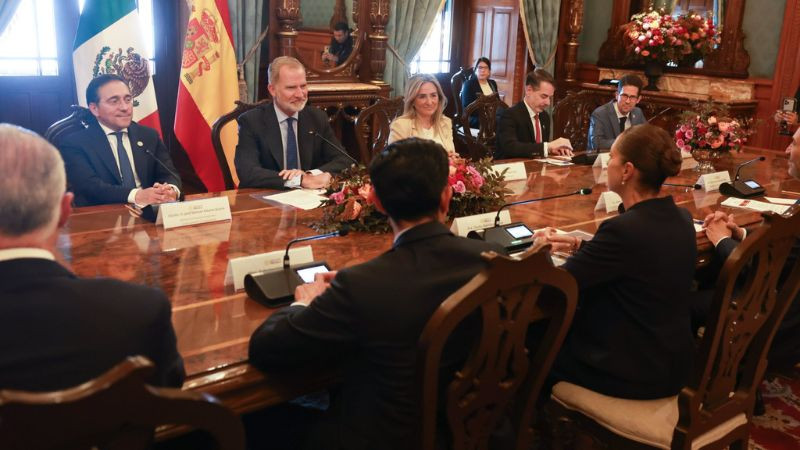 Felipe VI destaca relación “magnífica” entre México y España tras reunión con Sheinbaum 