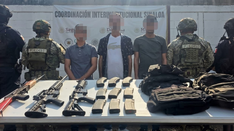 Menor de edad, entre los detenidos con arsenal durante despliegue en Culiacán, Sinaloa  