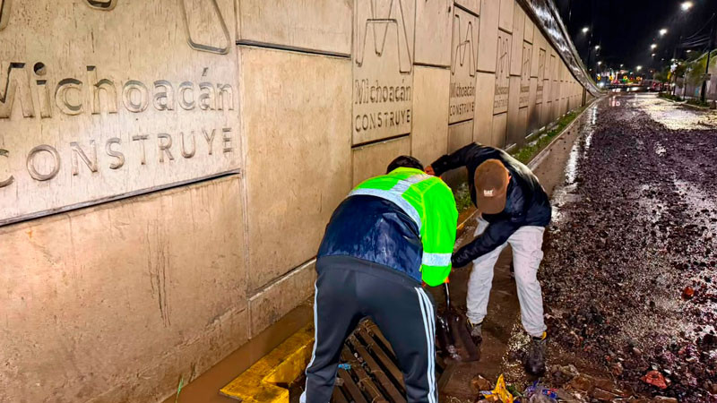 SCOP mantiene atención en el Paso Catrinas tras lluvias atípicas en Morelia 