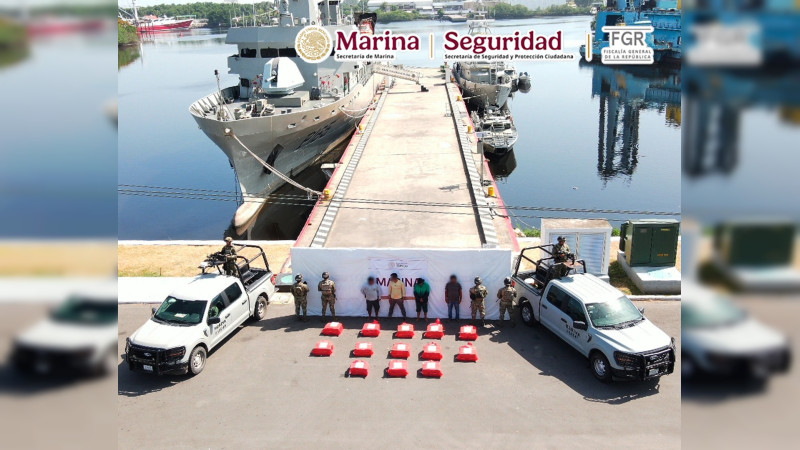 Golpe millonario al crimen en altamar: Marina intercepta más de una tonelada de estupefaciente frente a Chiapas 
