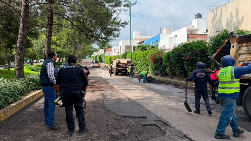 Programa de Reencarpetamiento de vialidades interviene avenida Montaña Monarca 