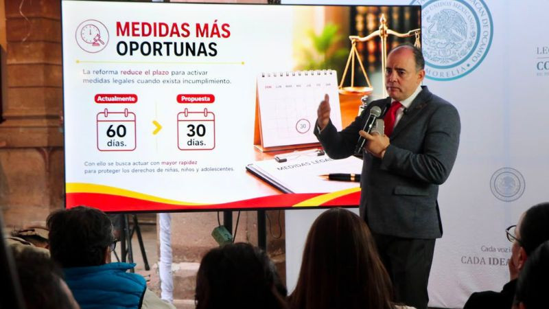 Baltazar Gaona destaca aprobación de reforma que establece penas de hasta cinco años de prisión para deudores alimentarios 
