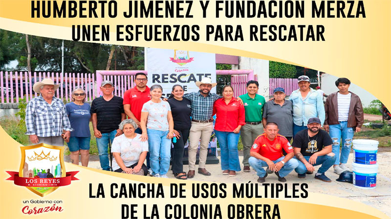 Humberto Jiménez y Fundación Merza unen esfuerzos para rescatar la cancha de usos múltiples de la colonia Obrera  