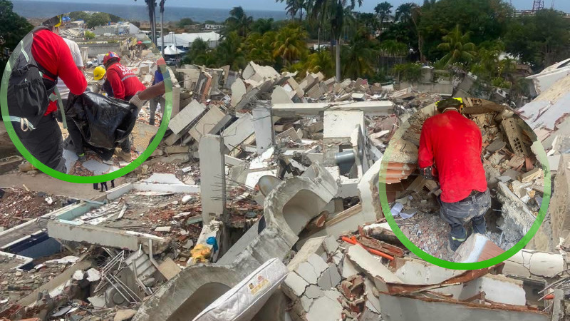 Heroico trabajo de bomberos de Zitácuaro en Venezuela; recuperan a dos personas atrapadas 