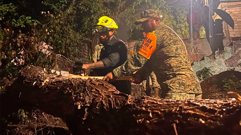 Lluvia y ráfagas de viento tiraron tres espectaculares en Querétaro  
