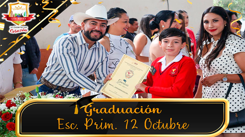 Humberto Jiménez refrenda su compromiso con la educación en graduación de la Primaria 12 de Octubre 