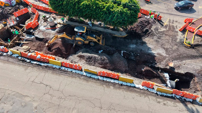 SCOP atiende inundaciones de Morelia con infraestructura pluvial 