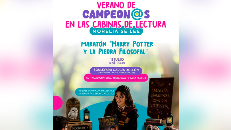 SeCultura Morelia invita al Maratón de Lectura de Harry Potter este fin de semana 