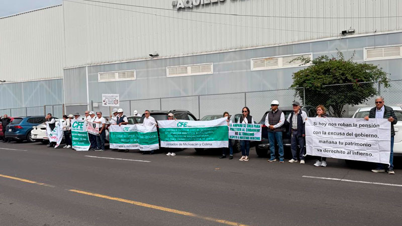 El Movimiento "Cascos Blancos" de jubilados de la CFE anuncia manifestación pacífica en Morelia para entregar queja a la CNDH 