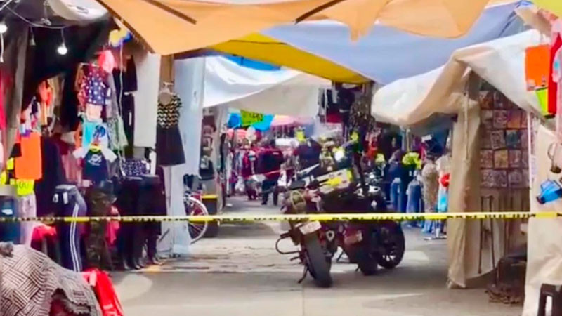Balacera en mercado de Zamora, Michoacán, deja un muerto y una herida  