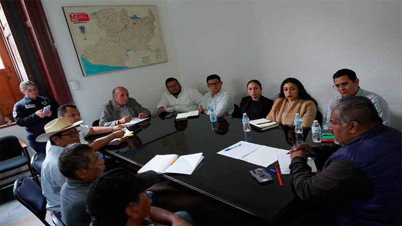 Autoridades coordinan acciones para frenar la tala ilegal en la comunidad de Calzontzin 