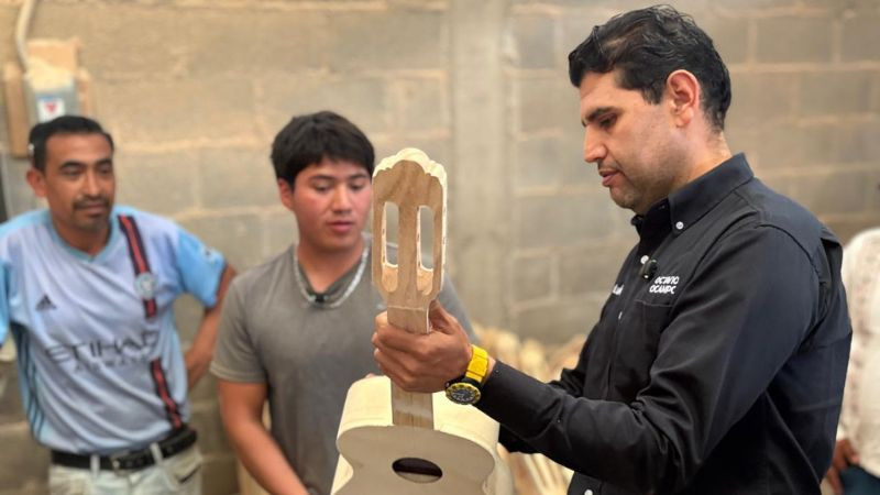 Octavio Ocampo reconoce en Paracho el talento artesanal que proyecta a Michoacán al mundo 