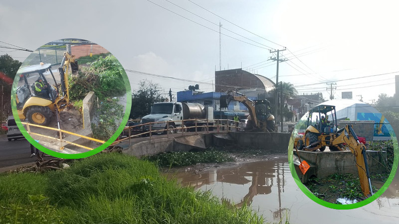 Continúan trabajos de desazolve del Dren Barajas 
