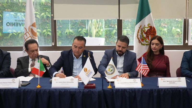 Firman convenio de colaboración CEDH y Cámara de Comercio Internacional 