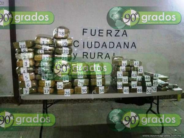 Detienen a sujeto con más de 300 kilos de marihuana, en Coalcomán, Michoacán - Foto 1 