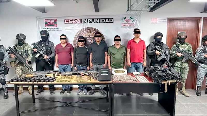 Caen 9 presuntos responsables de homicidio múltiple en Chiapas; serían miembros de organización criminal de Sinaloa 