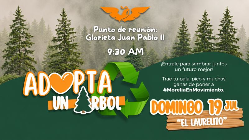 Movimiento Ciudadano convoca a jornada de reforestación “Adopta un Árbol” en Morelia 