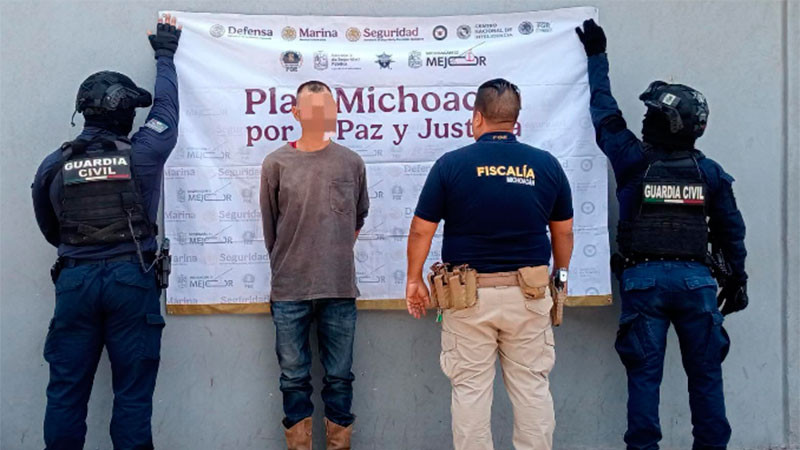 Aprehenden a sujeto acusado de homicidio en Angamacutiro, Michoacán  