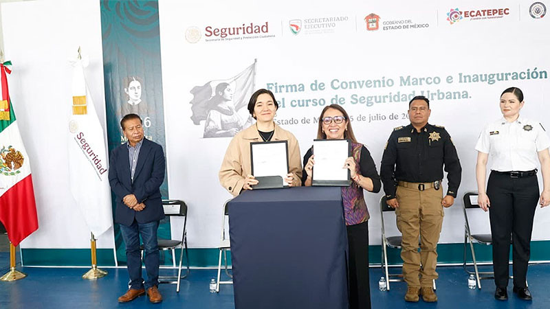 Ecatepec fortalece la capacitación de su policía con apoyo de la SSPC 