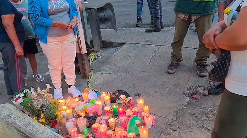 Vecinos honran la memoria de Tadeo y exigen cruces seguros en vías del tren en Morelia 