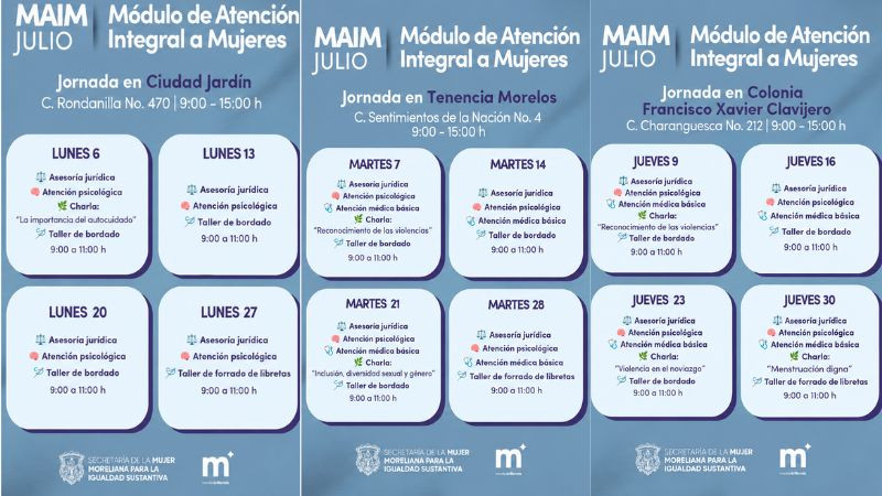 Módulos de Atención Integral de Semmujeris acercan servicios especializados gratuitos a las mujeres 