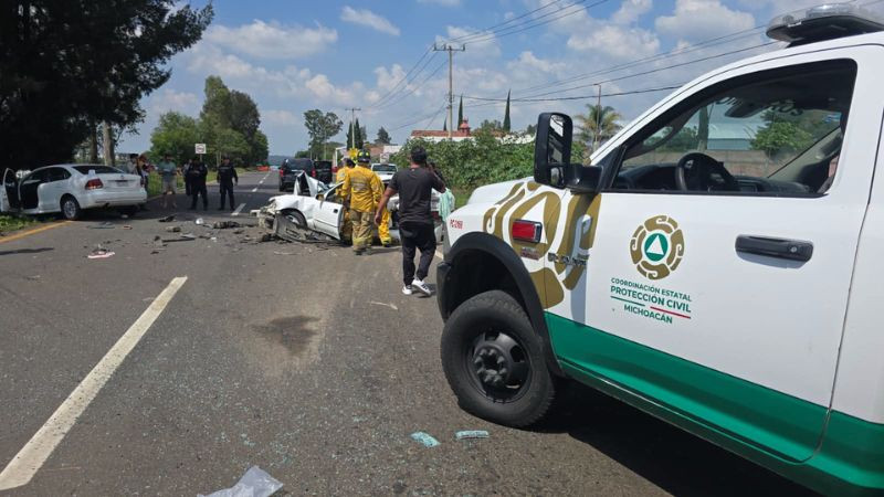 Fallece una mujer tras choque en la autopista Morelia-Pátzcuaro