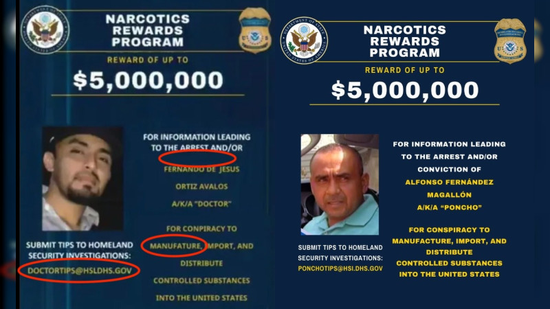 Con ficha presuntamente falsa intentan imputar a médico de Apatzingán, Michoacán, recompensa de EEUU por 5 millones de dólares; no existen registros públicos con su nombre 