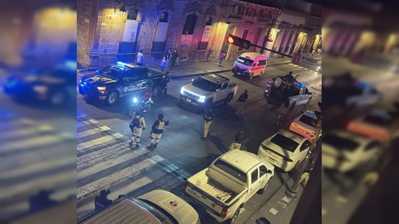 Despliegan operativo conjunto en el Centro Histórico de Morelia, Mihoacán; aseguran máquinas tragamonedas durante cateo 