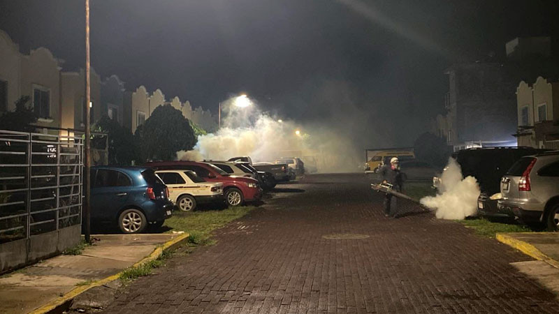 Aplica Gobierno de Morelia tres ciclos de fumigación en Hacienda Tiníjaro 