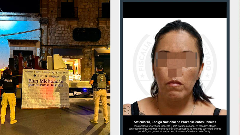 Tras cateo en pleno Centro de Morelia, aseguran 16 máquinas tragamonedas, estupefacientes y detienen a una mujer 