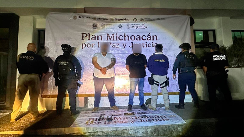 Aprehenden en la colonia Arroyo Colorado de Uruapan, Michoacán a presunto objetivo prioritario por robo de automóviles 