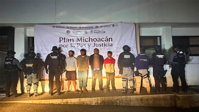 En Uruapan, Michoacán detienen a 4 personas implicadas en agresión a fuerzas de seguridad 