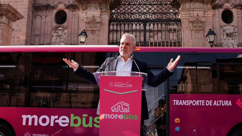 Unidades y estaciones del Morebús tendrán videovigilancia conectada al C5: Bedolla 