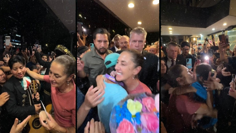 ¡Entre banderas y aplausos! Así fue recibida Claudia Sheinbaum en Nueva York 