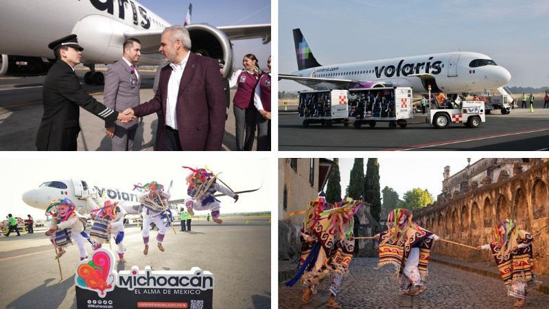 Con 18 conexiones aéreas, Michoacán abre sus puertas al turismo, la cultura y joyas coloniales: Bedolla 