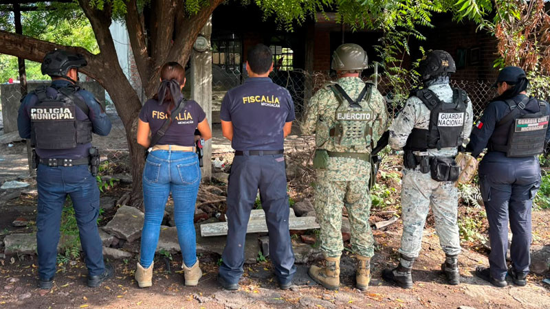 Tras cateo en Apatzingán, Michoacán, aseguran droga y detiene a 3 personas 
