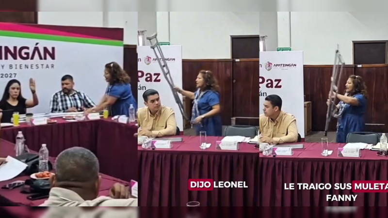 Michoacán: A nombre de víctima de explosión de mina, regidora regresa a alcaldesa de Apatzingán “muletas de juguete” que le dieron como apoyo; Cabildo se niega a respaldar a sobrevivientes 