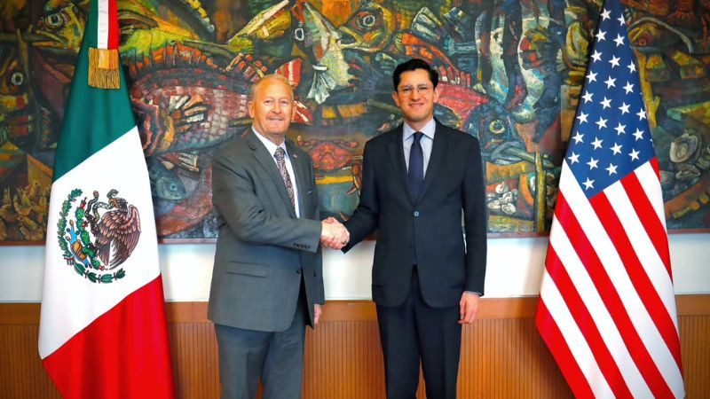 Roberto Velasco se reúne con embajador de EU para fortalecer la agenda bilateral 