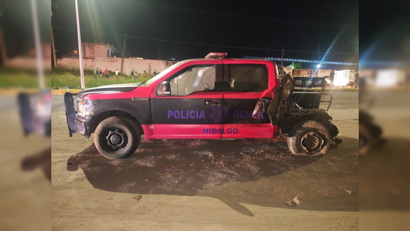 Cuatro policías municipales resultan heridas tras fuerte choque de patrulla en Ciudad Hidalgo, Michoacán  
