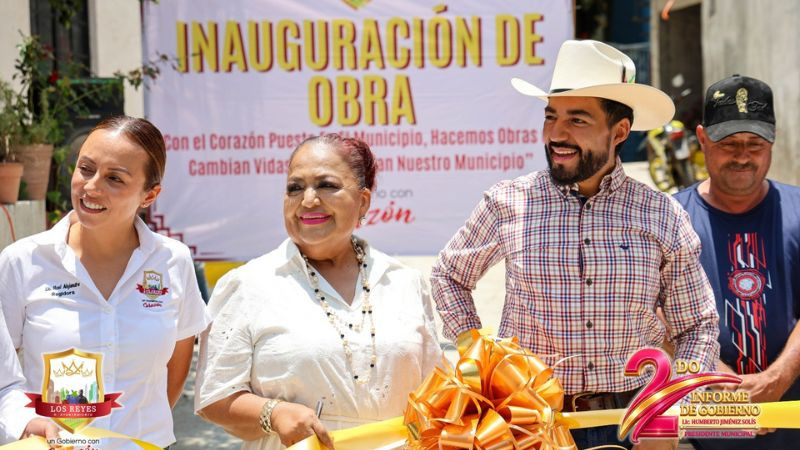 Humberto Jiménez cumple con hechos: Inaugura la calle Lázaro Cárdenas en la comunidad de La Calabaza 