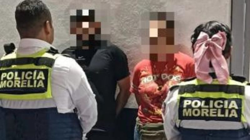 Policía Morelia detiene a dos personas con sustancias ilícitas 